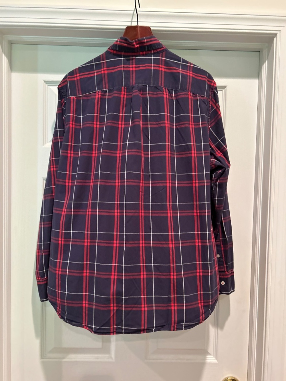 American Eagle Mens XXL Red/Blue Plaid Button Down Prep Fit Casual - Picture 2 of 8